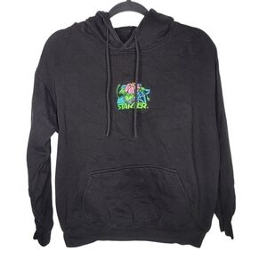 Vintage Pokemon Ivysaur STARTER Pokemon Hoodie In Black Size Small Embroidered